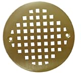 Plumbest C60-807 Decorative Shower Stall Drain Replacement Strainer with Screws, Polished Brass