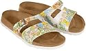Birki's Women's Pianosa Birko Flor Sandals Clogs Shoes - Limited Edition Disney Collection Tink Orange Flowers 441273