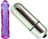 Doc Johnson Classic 8 Inch Crystal Jellies Purple Dildo Dong Adult Sex Toy Kit