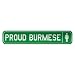 burmese20 - PROUD BURMESE STREET SIGN COUNTRY BURMA