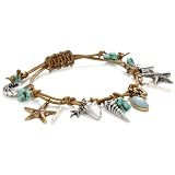 Lucky Brand Capri Silver with Gold-Tone Leathe