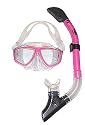 Pink Mask with Dry Snorkel Set/Combo for Scuba Diving and Snorkeling