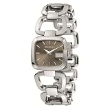 Gucci Women`s YA125507 G Gucci Small Brown Dial Steel Bracelet Watch