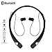 Sport Bluetooth Headphones Bass Sound 4.0 Wireless Bluetooth Stereo headset, Earphone Earpiece Earbud With Noise Isolating A2DP Apt-x, Microphone Lightweit Neckband And Magnet Attraction(Black-Black)