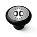 Optical Art Bulge Decorative High Gloss Black Ceramic Drawer Knob