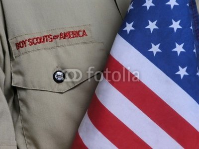 Wallmonkeys Peel and Stick Wall Decals - Bsa Uniform & Us Flag - 48