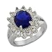 8.00 Ct Stunning Blue & White Ring Size 6,7,8 And 9 8.00 Ct Stunning Blue & White Ring Size 6,7,8 And 9