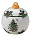 Spode Christmas Tree Figural Candy Dish and Cover 5- 1/2 inch