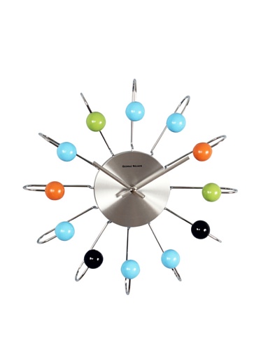 Telechron Atomic Ball Wall Clock, Multi/Silver