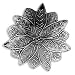 Solid Pewter Teabag Holder, Flower, Made in USA (Handcrafted)