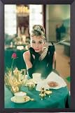 Produkt-Bild: Audrey Hepburn Poster und Holz-Rahmen - Fr&uuml;hst&uuml;ck bei Tiffany (91 x 61cm)