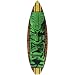 Surfboard Green Tiki Metal Sign