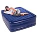 Smart Air Beds Raised iBeam Flocked Queen Size Inflatable Mattress w/AC Pump, Bag & Patch Kit