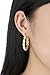 Diamond Hoop Earrings 18k Gold Plated Womens Roseate Noble Jewelry