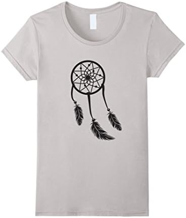 Women's Dream Catcher Silhouette T Shirt Medium Silver