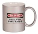 BEWARE OF THE DWARF RABBIT Coffee Mug Metallic Silver 11 oz