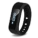 Smart Bracelet, Ronkoen I5+ Smart Bluetooth Sports Bracelet Wireless Fitness Pedometer Tracker Activity Tracker with Monitoring Calories Track Steps Counter Sleep for Sports Fitness-Black