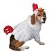 WHITE PET COSTUME - ROOSTER - MEDIUM