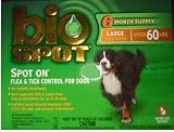 BIO SPOT DOG SPOT ON 6 MONTH SUPPLY OVER 60#