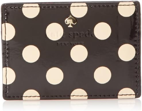 kate spade new york Carlisle Street Card Holder,Black/Beige,One Size