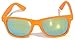 Vintage Retro Classic Mirror Reflective Revo Lens Wayfarer Style Sunglasses - 80's Fashion - Mens or Womens - Over 20 Colors Available (Mirror Lens - Orange Frame)