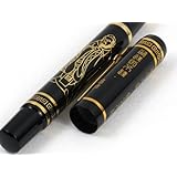 Hero 18 KGP Broad Iridium Fountain Pen Black with Push in Style Ink Converter