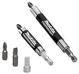 Makita 784810-A-A 4-5/8-Inch Bit Tip Holder and 3-1/8-Inch Bit Tip Holder with #2 Phillips Bit Tip and Slotted Bit Tip