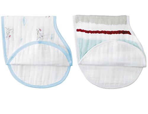 aden + anais Classic Burpy Bib - Cotton Muslin - Liam the Brave - 2 ct