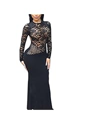 Mermaid Polyester Lace Backless Long Sleeves  Dress