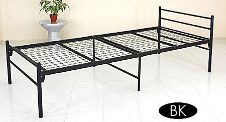 パイプシングルベッド　ブラック 　ML-90BK