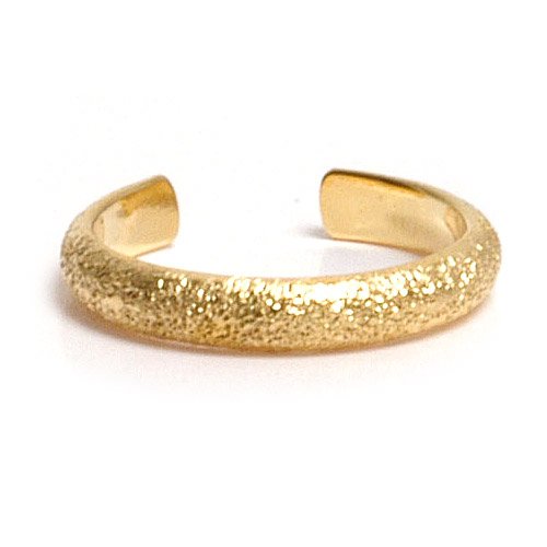 18kt Gold Over Sterling Silver Twinkle Toes Laser Etched Toe Ring