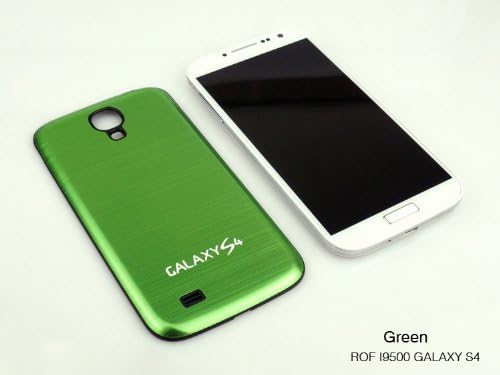 Tpwinner Samsung I9500 Galaxy S4 S Iv Brushed Metal Aluminum Replacement Back Cover Housing Battery Door + Screen Clean Cloth (green)