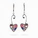 Purple & Pink Heart Earrings #1015