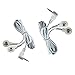 2.5mm Replacement Electrode Wires Standard Connection Snap 3.5mm Cable for Tens EMS Massage Units (2 Pack)