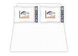 Best Quality Micro Fiber Sheet Set - Denver Broncos NFL /Color White Size Queen