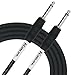 Kirlin Cable IPC-201BS-10/BK - 10 Feet - 1/4-Inch Straight Instrument Cable Black PVC Jacket