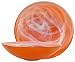 Colorful Recycled Art Glass Orange Large Saucer Bowl 14"W 4"H