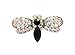 Apparel : Hair Clip - Bumble Bee - Jet & Clear Crystals (50)