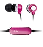 iLuv i353PNK Aluminum In-ear Stereo Earphones with Volume Control (Pink)