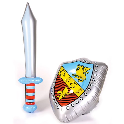 Inflatable Sword and Shield Set Party Accessory