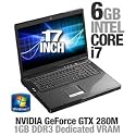 Visionman Widow WGMI-4SG210 Gaming Laptop &ndash; Intel Core i7 Extreme 975 3.33GHz, 6GB DDR3, 80GB SSD, 500GB HDD, BD-ROM/DVDRW, 17" Full HD, Windows 7 Ultimate 64-bit, Carrying Bag