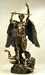 Large Saint Michael Statue Archangel Slaying Lucifer