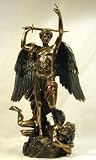 FOUNTAIN ST MICHEL by Francisque Joseph Duret (1804-1865) Archangel Saint Michael Real Bronze Powder Cast Statue Sculpture