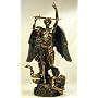 FOUNTAIN ST MICHEL by Francisque Joseph Duret (1804-1865) Archangel Saint Michael Real Bronze Powder Cast Statue Sculpture