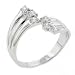 Round Cut Double 3 Stone Rings (size 8)