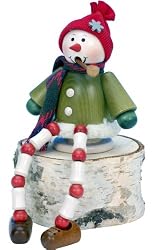 German Smoker - Snowman Sitting