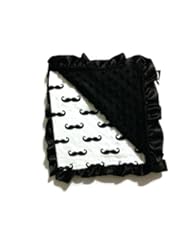 From Amazon.com. Click for details:
 KWC - Soft and Cozy Large Minky blanket - White & Black Mustache (Hipster) KWC - Soft and Cozy Large Minky blanket - White & Black Mustache (Hipster)
