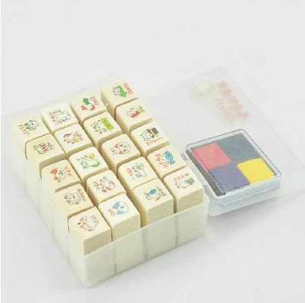 ハングル 英语 ネコ スタンプ 20个 セット 4色