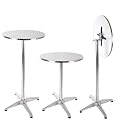Oxid7 ALU Bistrotisch, Stehtisch, Bartisch, Tisch, Gartentisch, Partytisch, Alutisch h�henverstellbar kippbar � ca. 60 cm