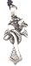 Dragon & Scales Sword Cross Pewter Pendant Necklace